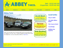 Tablet Screenshot of abbeytaxis.co.uk